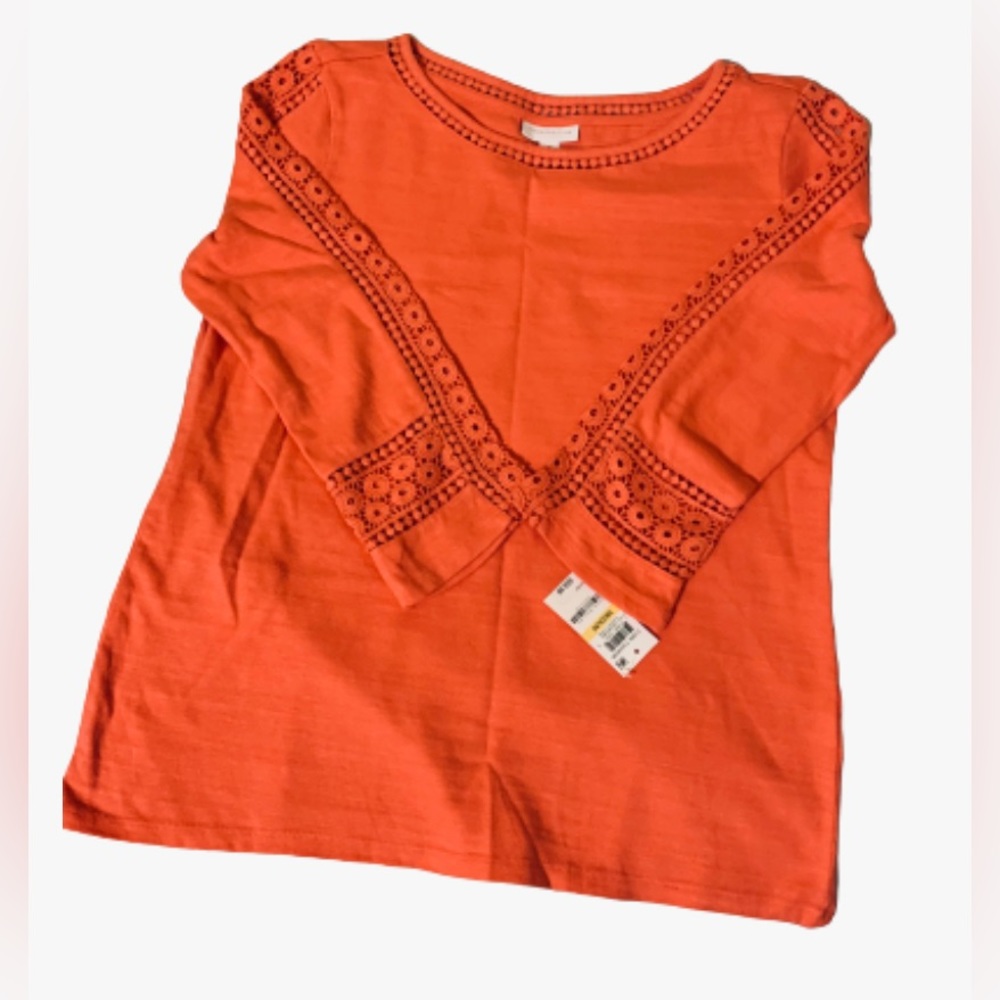 CHARTER CLUB WOMEN ORANGE TOP CORE FASHION